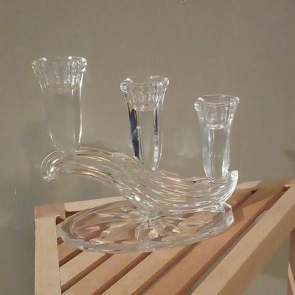 Glass Swoop Candlestick Holder - Picture 3 of 4